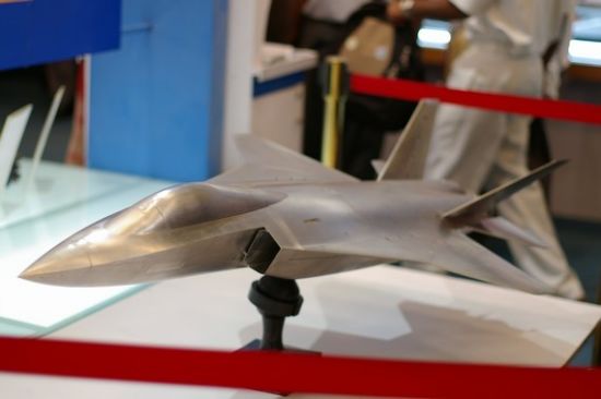 2009年印度航展上展出的先进中型战斗机（AMCA）模型