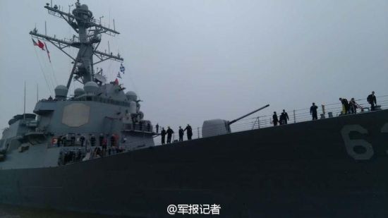 美国海军宙斯盾驱逐舰访问上海