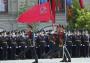 俄罗斯士兵列队通过莫斯科红场阅兵现场