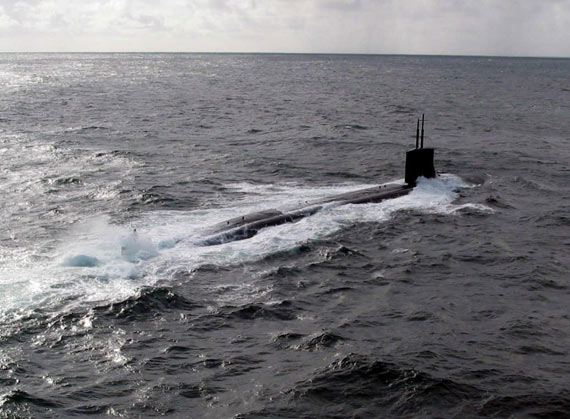 图文：首艘海狼级核攻击潜艇海狼号正在战备巡逻