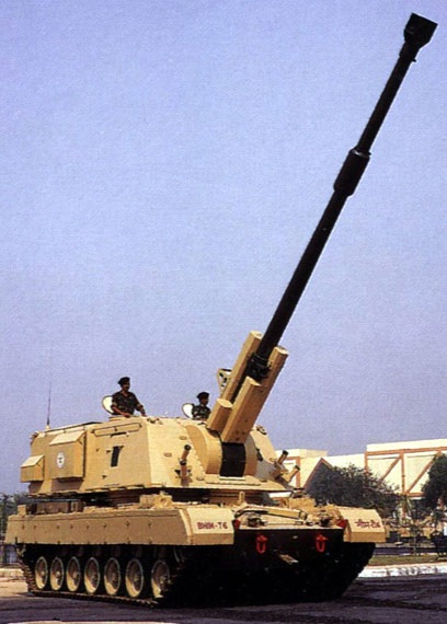 图文印度国产155毫米履带式自行榴弹炮