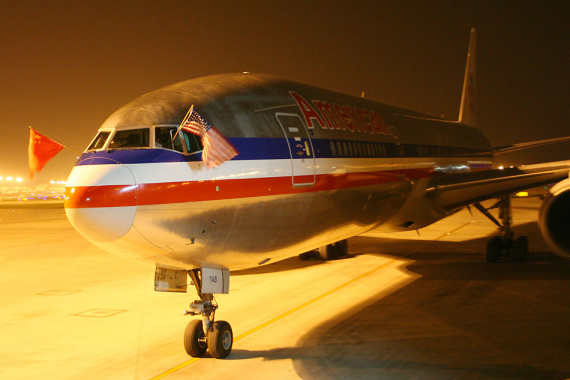美国航空公司开通芝加哥直飞北京航线(组图)