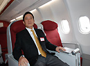 海南航空总裁朱益民体验A330