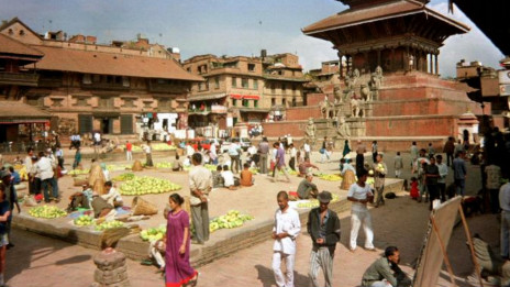 A market in the center of Baktapur