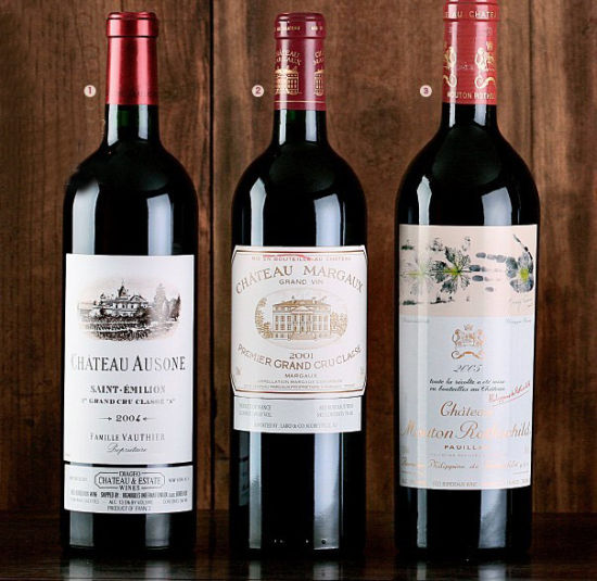 1. Chateau Ausone 2004  2004 2. Chateau Margaux 2001 2001 3. Chateau Mouton Rothschild 2005 ľͩ2005