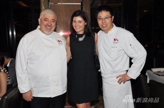  From left to right: Michelin three-star chef Umberto Bombana, Ms. Gaia Gaja, the head of Gaja winery, and Alan Yu, the executive chef of Shanghai 8 12 Otto E Mezzo Bomban a Restaurant