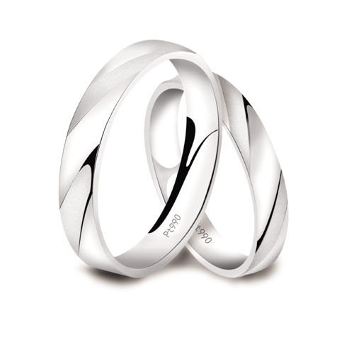 菜百首饰婚庆"淳·爱"铂金对戒系列_新浪女性_新浪网