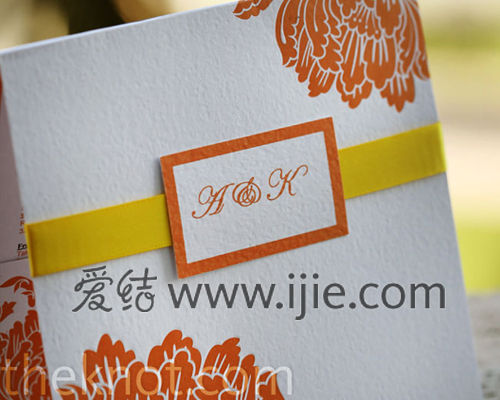 爱结精选:橙色<em>婚礼请柬</em>8款_新浪女性_新浪网