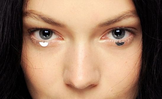 2012春夏Givenchy高级成衣秀场妆容银色亮片眼妆