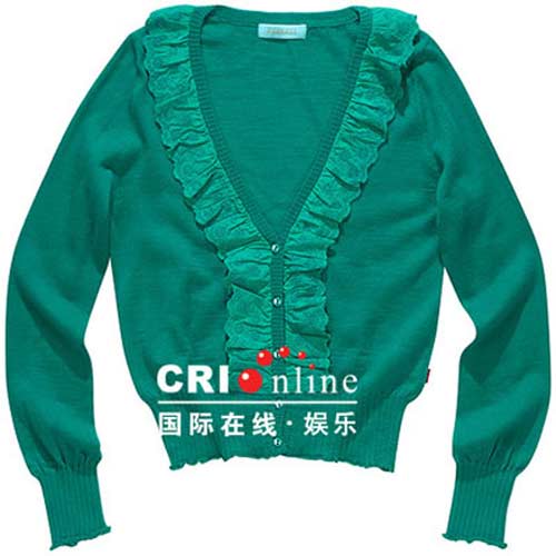 绿色荷叶领(新浪女性配图,图片来源:国际在线)