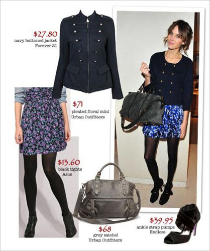 藏蓝色外套用金色双排扣提升看