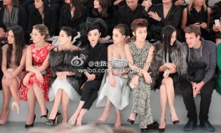 中国女星DIOR前排集体看秀