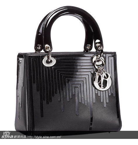 Lady-Dior black-patent-leather