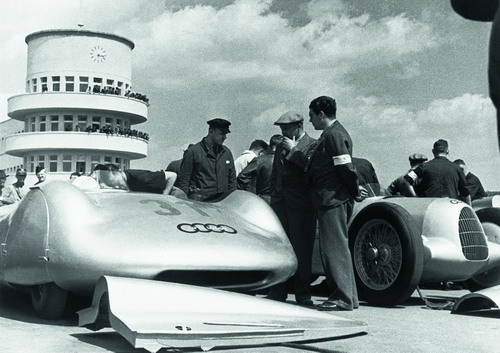 Paddock at the Avus race, 1937