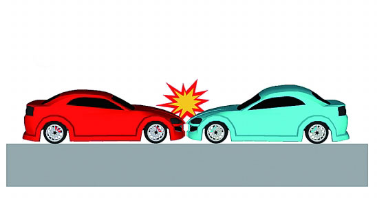 与静止的同程度重量的车正面撞击时，即使车速达到约50~60公里/小时，气囊也可能不会启动；