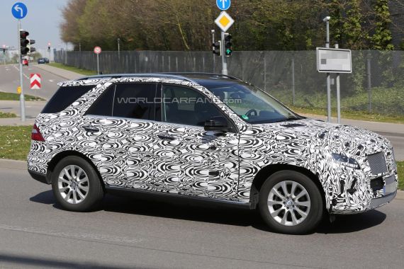 Mercedes-Benz M-Class facelift Spy 03