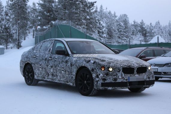 BMW 5-series plug-in hybrid spy 02