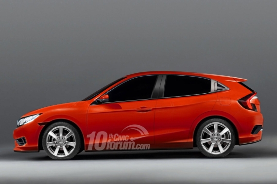 Honda Civic hatchback render 01