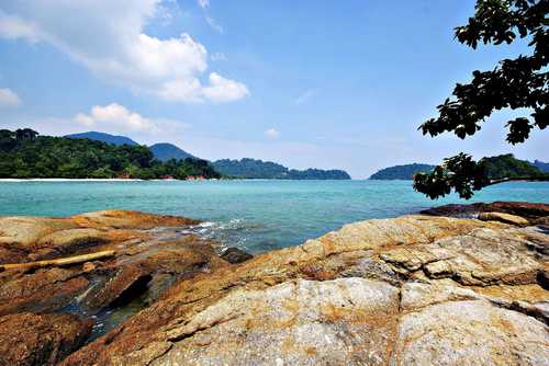 The blue sky and the sea