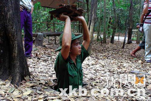 Cu Chi tunnel exploration.