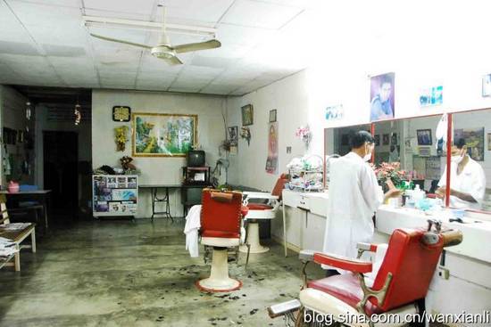 Sina travel picture: Thailand barber shop source: million Lixian Sina blog