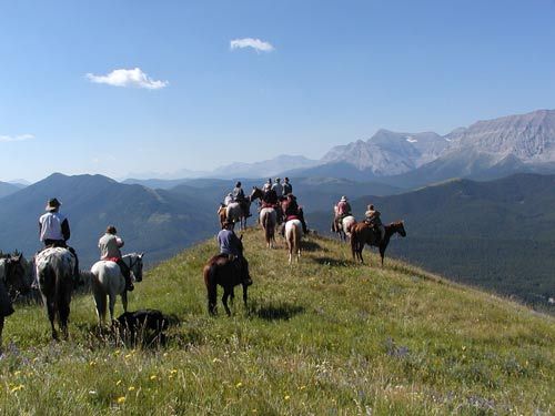 Autumn riding and ranch