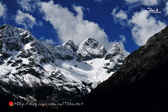 The beautiful snow-capped mountains