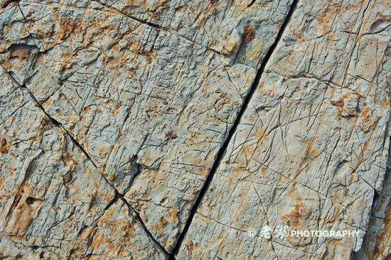 Special natural texture of nature formed on the rock