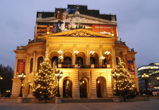 法兰克福圣诞市场之老歌剧院