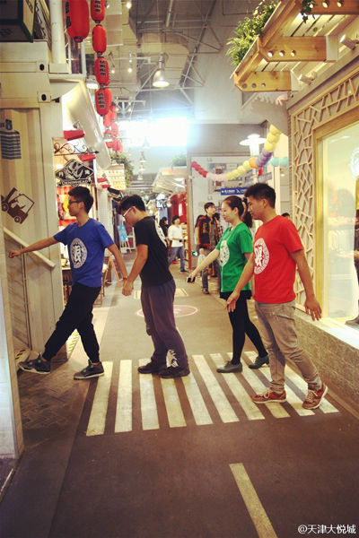 骑鹅公社(来源:新浪微博\/天津大悦城)