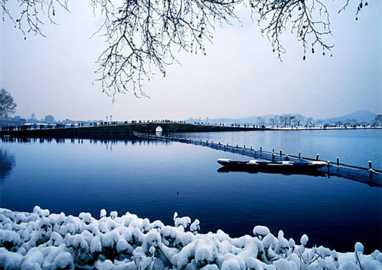 新年新玩法 游杭州西湖赏断桥残雪(2)