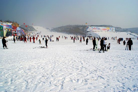 滑雪场里尽情撒欢