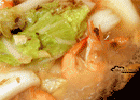 中国山东青岛特色菜：大虾烧白菜 -  