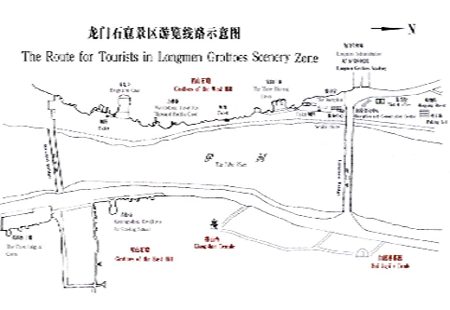 龙门石窟旅游路线图