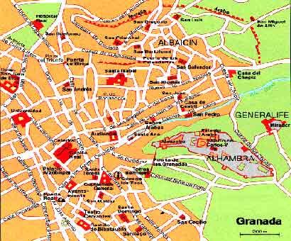 西班牙格拉纳达地图