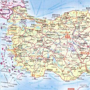 土耳其安塔利亚地图