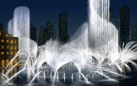 迪拜开建世界最大音乐喷泉 149米高两个足球场