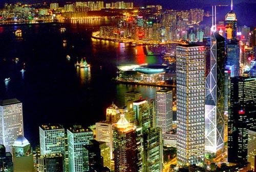 Victoria Harbour at night