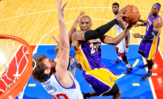 nba-科比34分湖人客场轻取76人