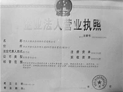 com).记者登录该网站,看到程乃旺在工商部门注册的企业法人营业执照.