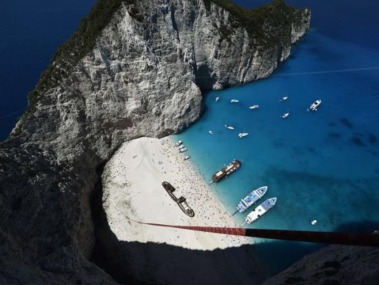 希腊知名休闲景点 勇者挑战极限运动蹦绳_空域