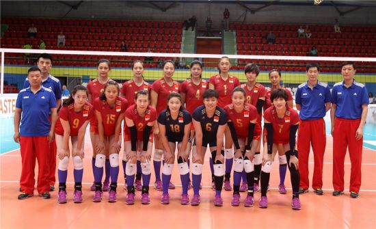 瑞士精英赛U23女排3-1多米尼加 刘晏含独得2