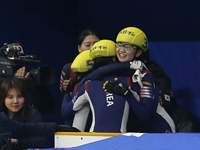 中国接力女队率先撞线被判犯规 韩国夺冠