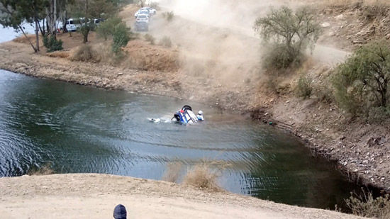  Tanak rushes into the lake and escapes luckily