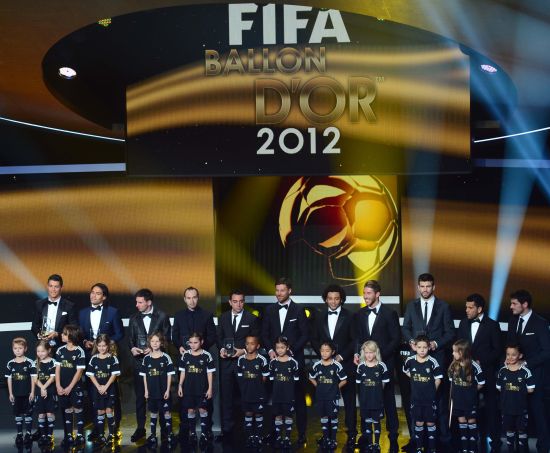 图文-fifa2012年终颁奖典礼 西甲包揽年度最佳11人