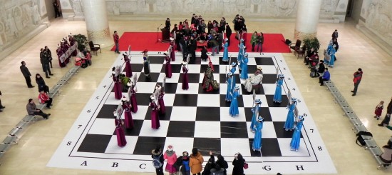 图文-蒙古象棋真人秀 表演和情景演示活动现场