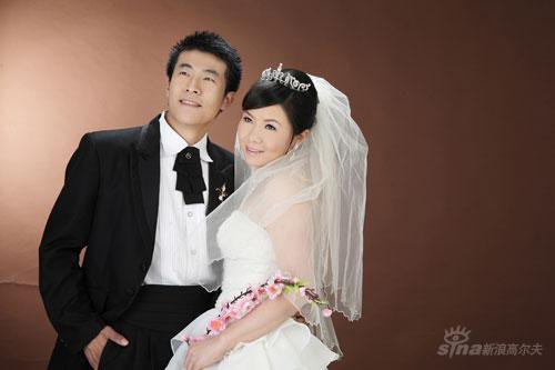 图文-女子高尔夫球员张娜婚纱照 新人婚纱照