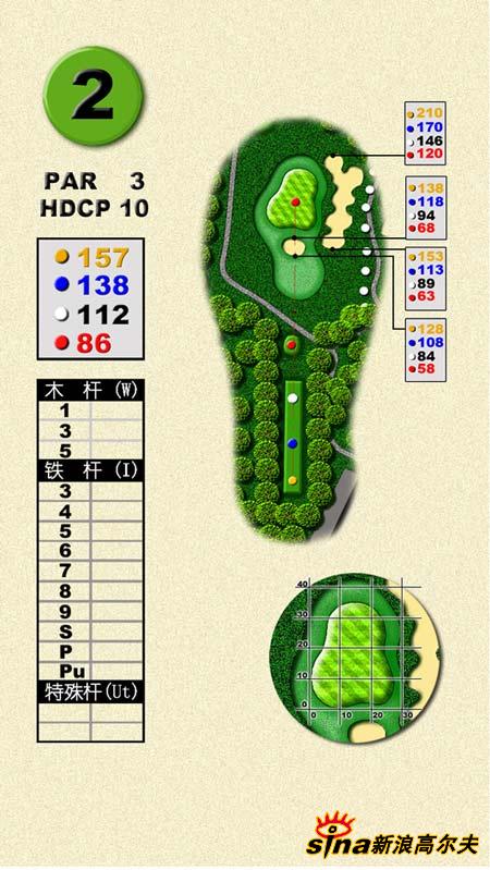 图文-北京金色河畔高尔夫俱乐部球场 2号洞157码