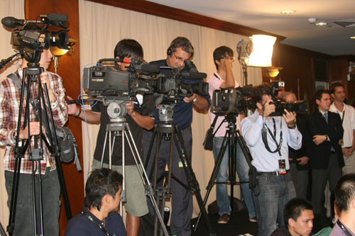 图文-亚洲业余锦标赛赛前发布会在场媒体