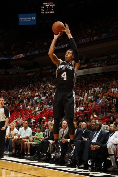 图文-[季前赛]马刺101-104热火 丹尼-格林跳投